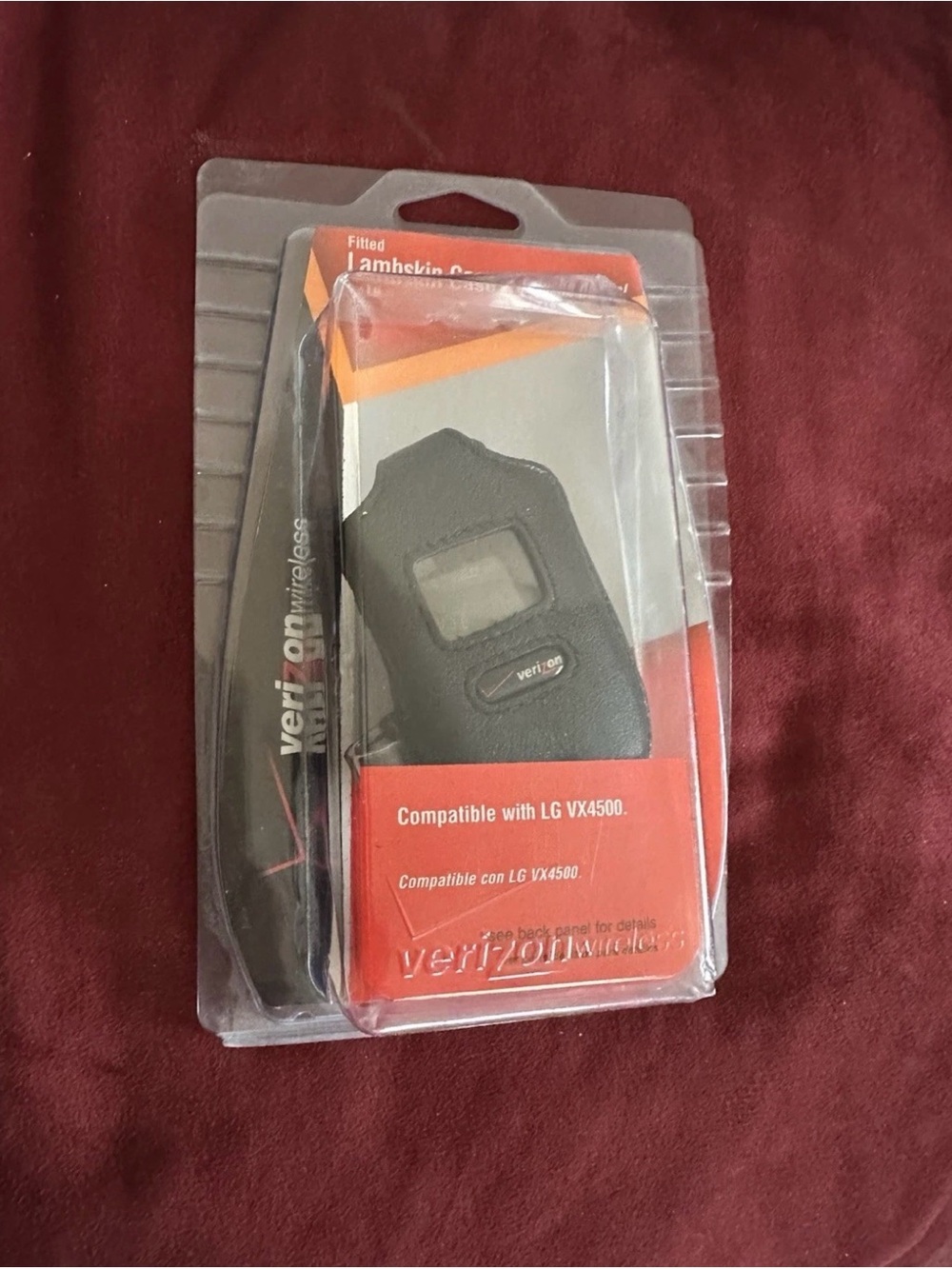 LG VX4500 Black Lambskin Phone Case - Verizon Wireless New In Open Box